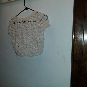 Crochet crop sweater